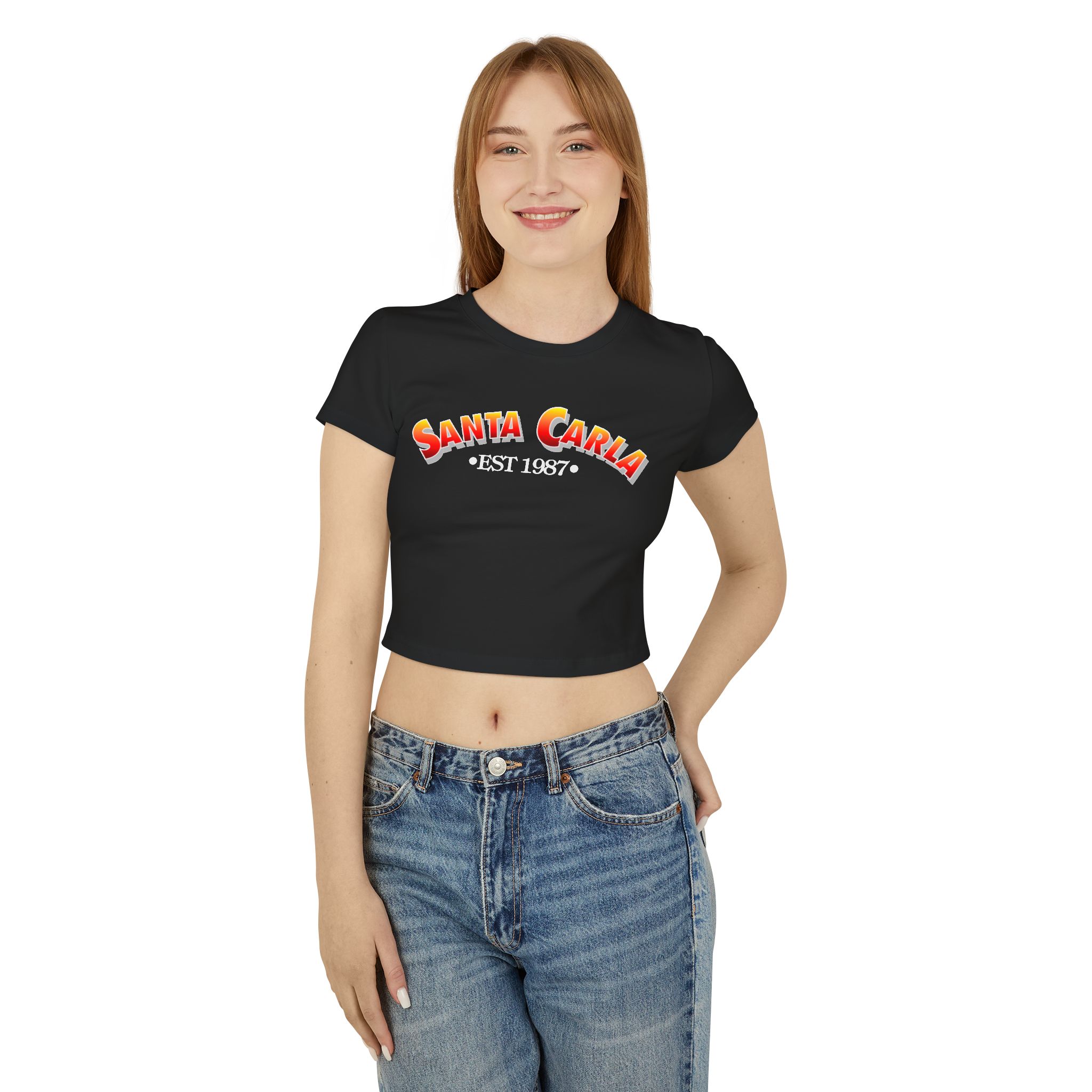 Santa Carla Womens Baby Tee - Image 2